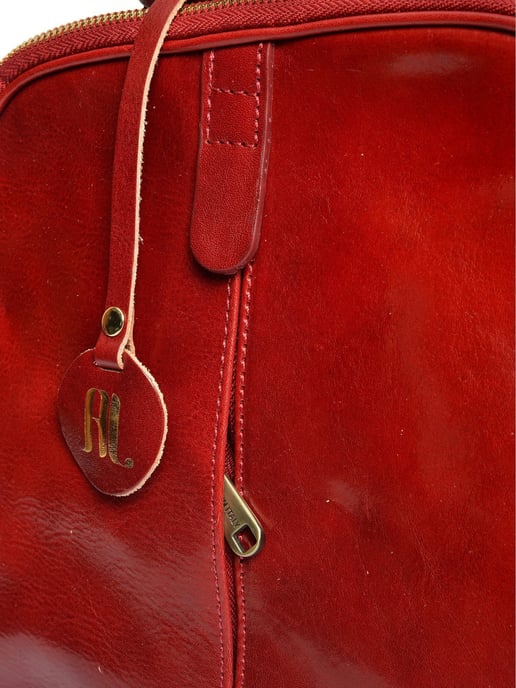 Anna Luchini Rot Rindsledertasche - Image 3