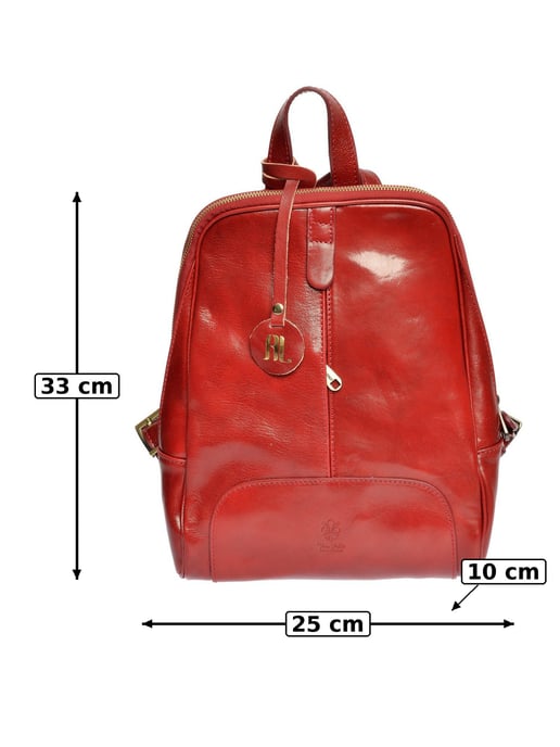 Anna Luchini Rot Rindsledertasche - Image 6