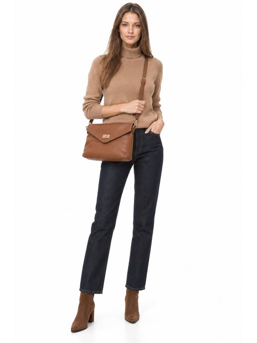 Anna Luchini Braun Rindsledertasche - Image 6