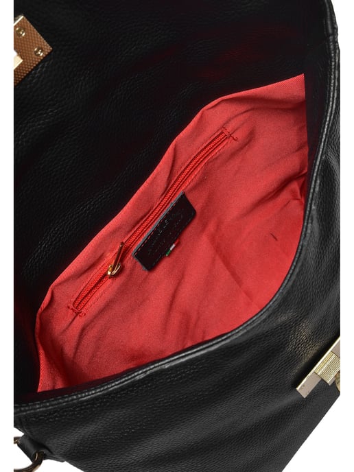 Anna Luchini Schwarz Rindsledertasche - Image 4