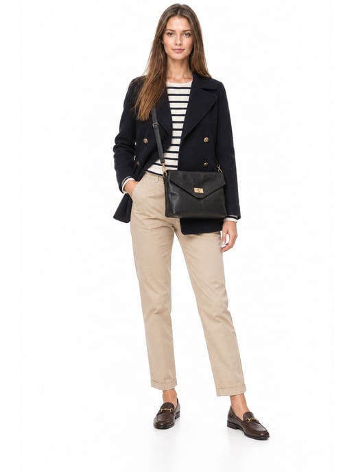 Anna Luchini Schwarz Rindsledertasche - Image 6