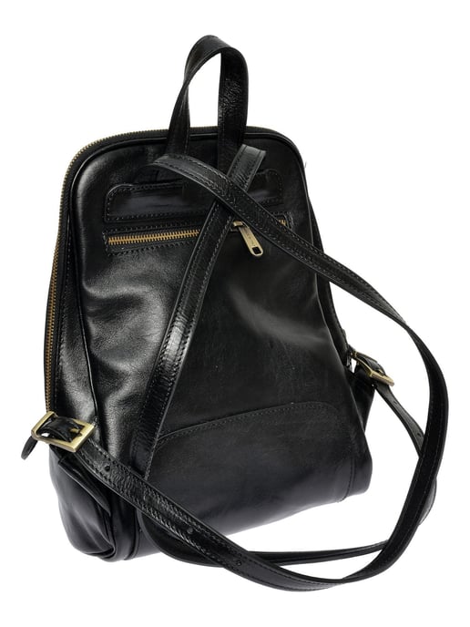 Anna Luchini Schwarz Rindsledertasche - Image 2