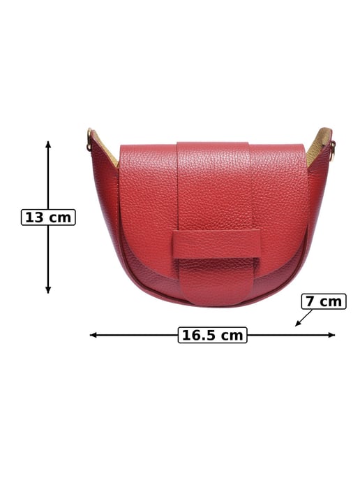 Anna Luchini Rot Rindsledertasche - Image 5