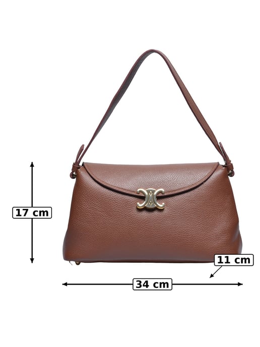 Anna Luchini Kastanienbraun Rindsledertasche - Image 5