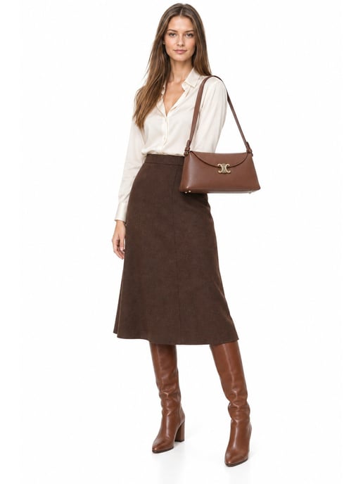 Anna Luchini Kastanienbraun Rindsledertasche - Image 6