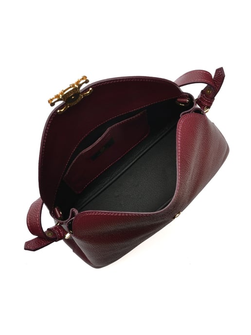 Anna Luchini Weinfarbe Rindsledertasche - Image 4