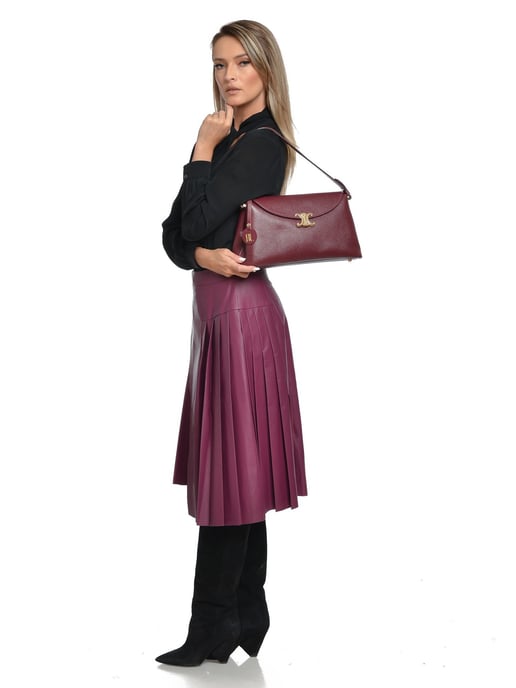 Anna Luchini Weinfarbe Rindsledertasche - Image 5