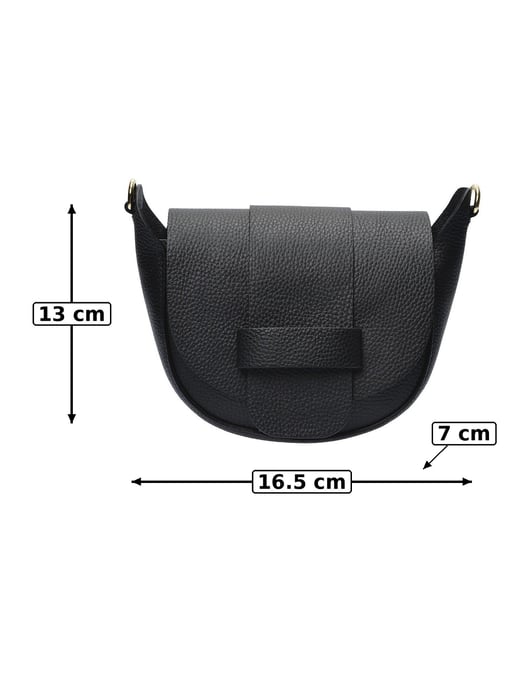 Anna Luchini Schwarz Rindsledertasche - Image 6