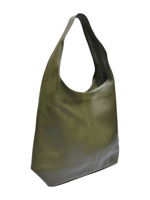 Anna Luchini Khaki Rindsledertasche - Image 2