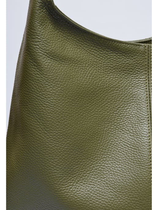 Anna Luchini Khaki Rindsledertasche - Image 3