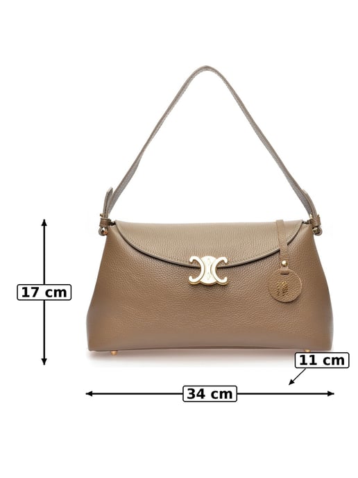 Anna Luchini Beige Rindsledertasche - Image 6
