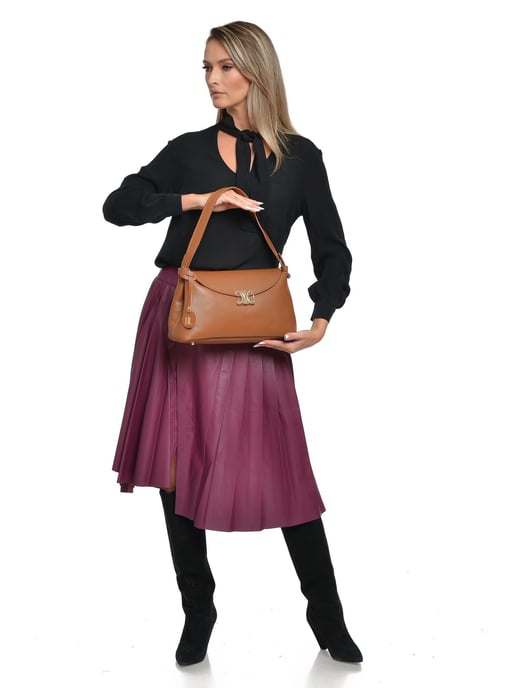 Anna Luchini Braun Rindsledertasche - Image 5