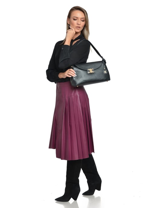 Anna Luchini Schwarz Rindsledertasche - Image 5