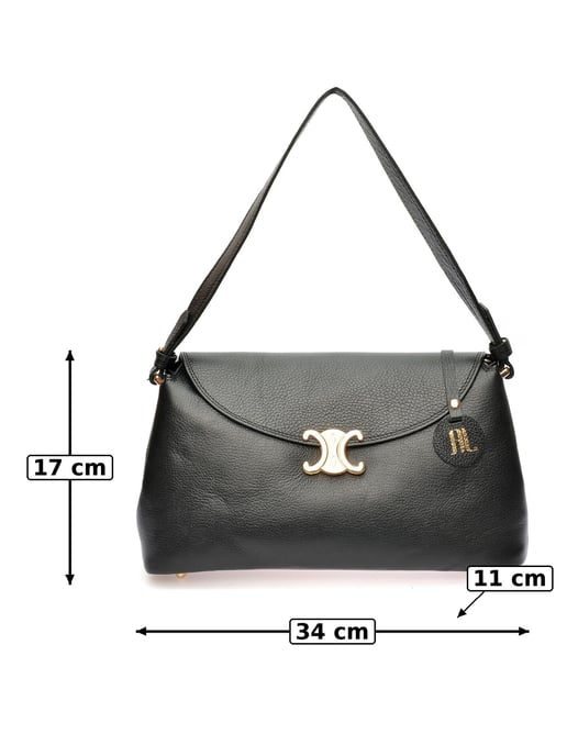 Anna Luchini Schwarz Rindsledertasche - Image 6