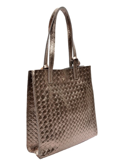 Anna Luchini Bronze Rindsledertasche - Image 2