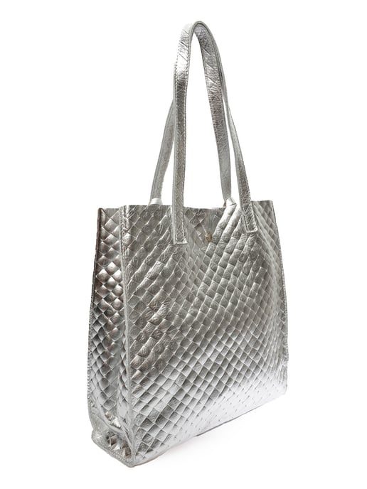 Anna Luchini Silber Rindsledertasche - Image 2