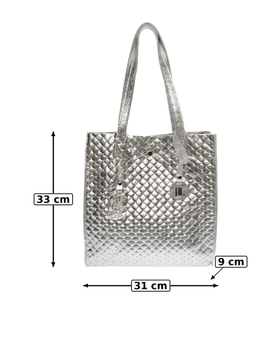 Anna Luchini Silber Rindsledertasche - Image 4