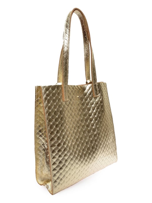 Anna Luchini Gold Rindsledertasche - Image 2