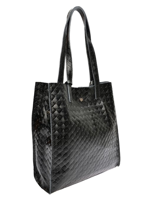 Anna Luchini Schwarz Rindsledertasche - Image 2
