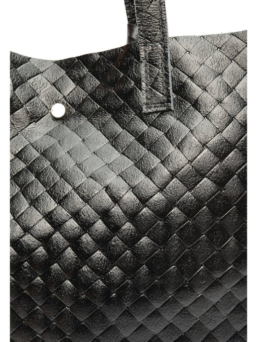 Anna Luchini Schwarz Rindsledertasche - Image 3