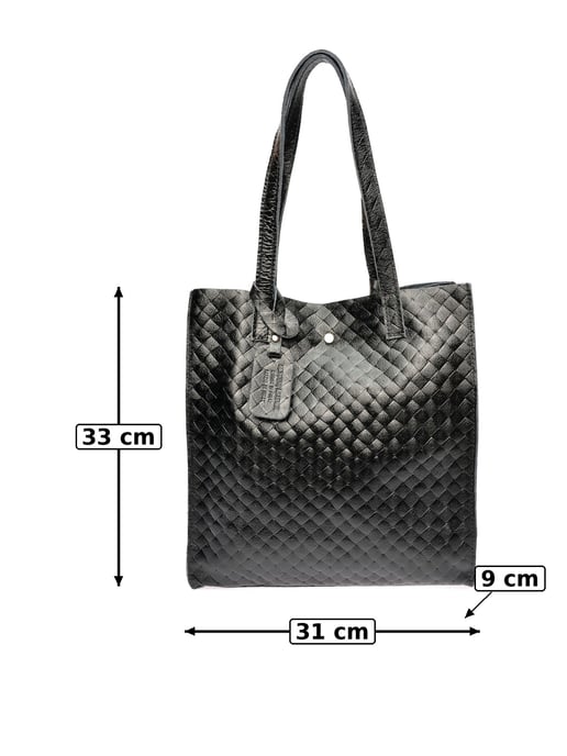 Anna Luchini Schwarz Rindsledertasche - Image 6