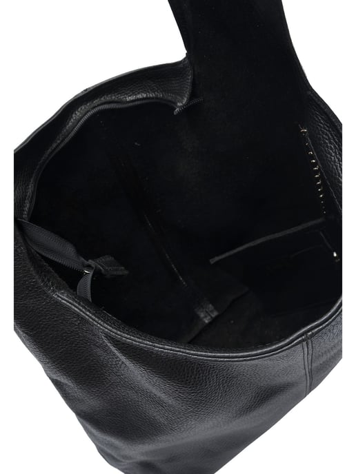 Anna Luchini Schwarz Rindsledertasche - Image 4