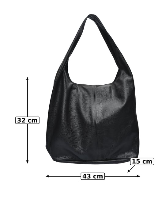 Anna Luchini Schwarz Rindsledertasche - Image 6