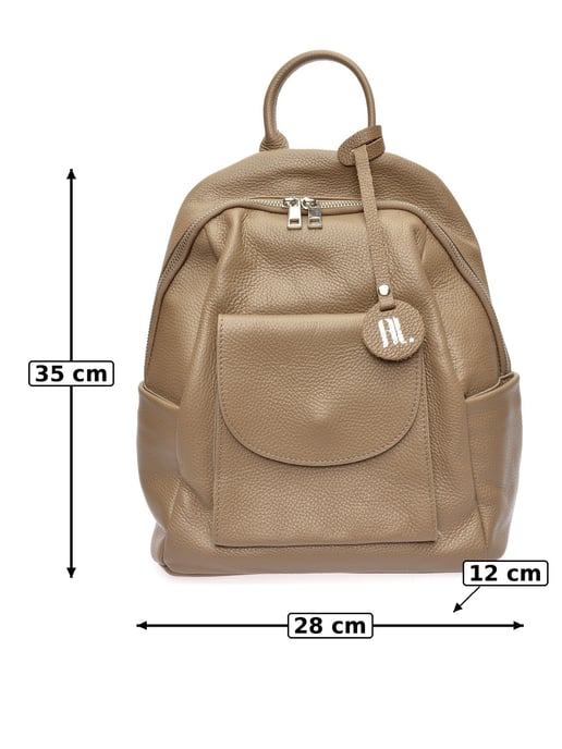 Anna Luchini Beige Rindsledertasche - Image 6
