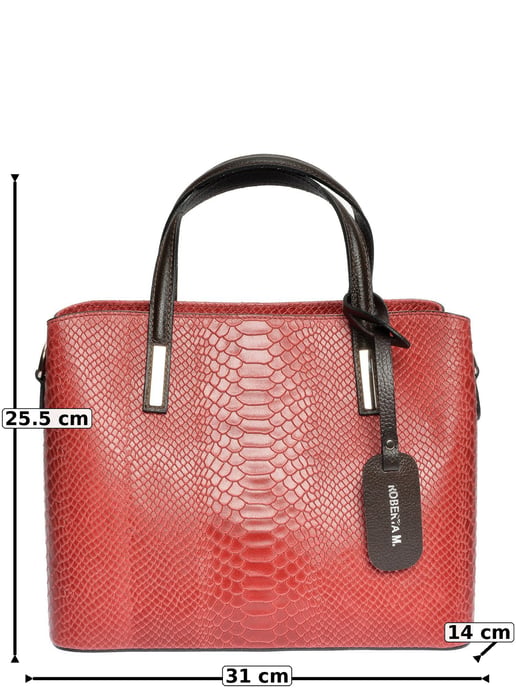Roberta M Rot Rindsledertasche - Image 6