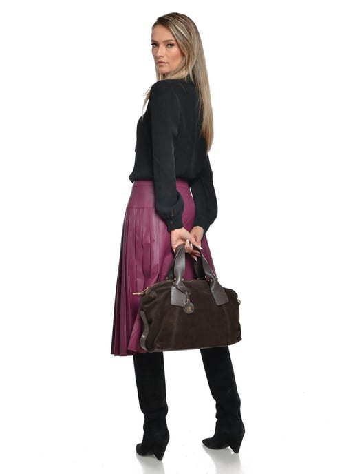 Anna Luchini Kastanienbraun Rindsledertasche - Image 5