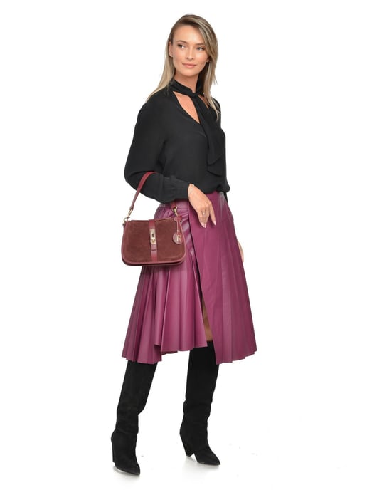 Isabella Rhea Burgund Rindsledertasche - Image 5