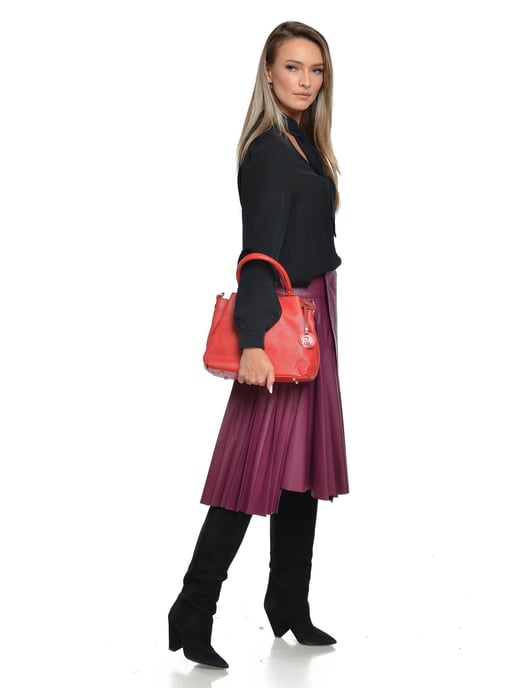Roberta M Rot Rindsledertasche - Image 5