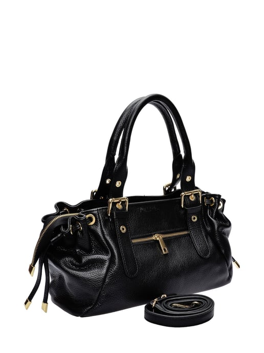Anna Luchini Schwarz Rindsledertasche - Image 2