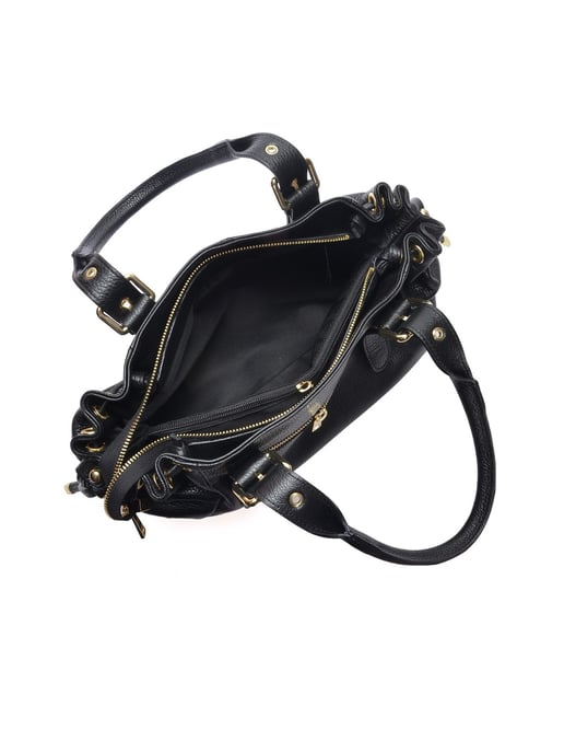 Anna Luchini Schwarz Rindsledertasche - Image 4