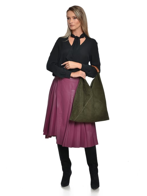 Anna Luchini Grün Rindsledertasche - Image 5