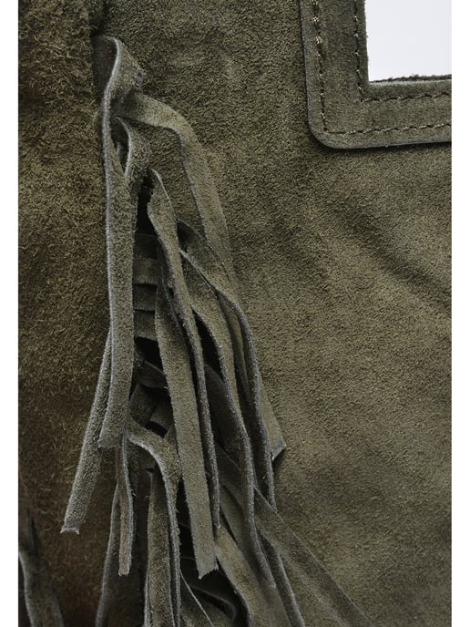 Anna Luchini Khaki Rindsledertasche - Image 3