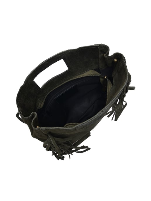 Anna Luchini Khaki Rindsledertasche - Image 4