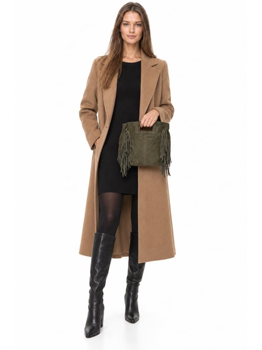 Anna Luchini Khaki Rindsledertasche - Image 6