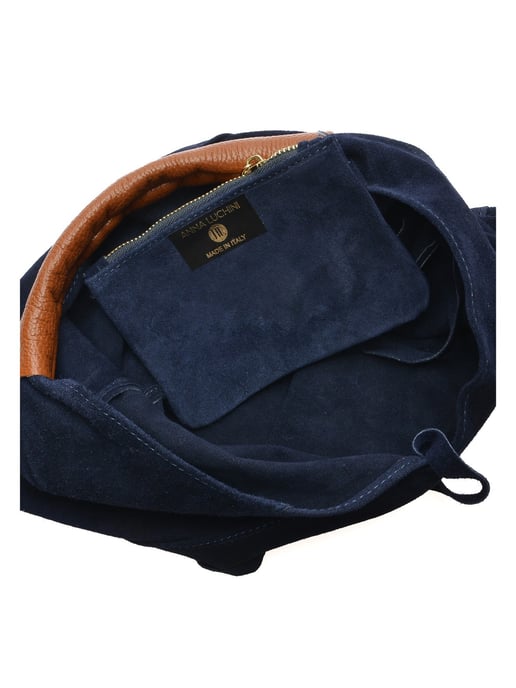 Anna Luchini Blau Rindsledertasche - Image 4