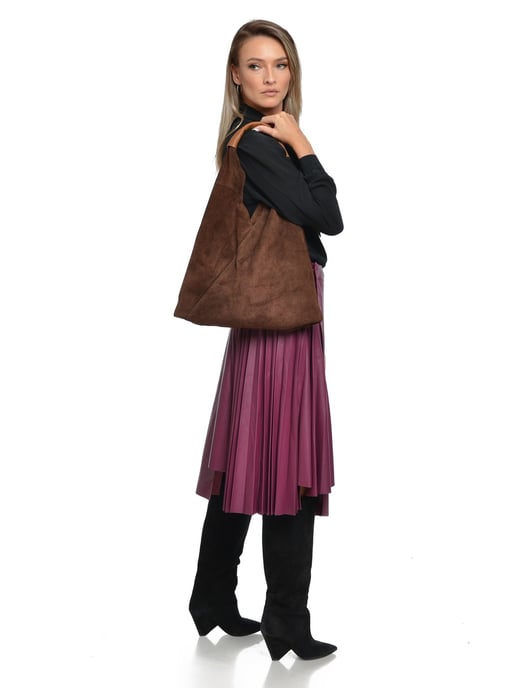 Anna Luchini Kastanienbraun Rindsledertasche - Image 3