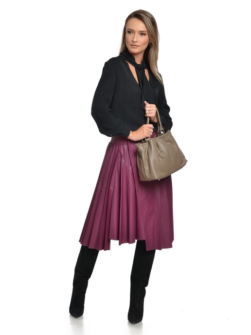 Roberta M Beige Rindsledertasche - Image 5