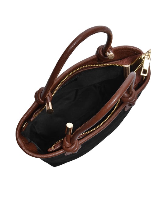 Luisa Vannini SCHWARZ Rindsledertasche - Image 4