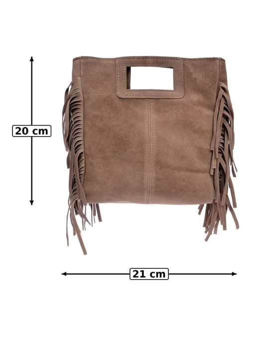 Anna Luchini Beige Rindsledertasche - Image 4