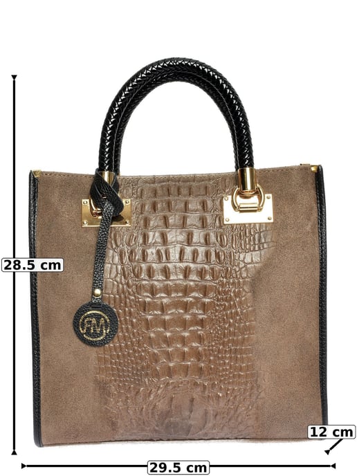 Roberta M Beige Rindsledertasche - Image 6