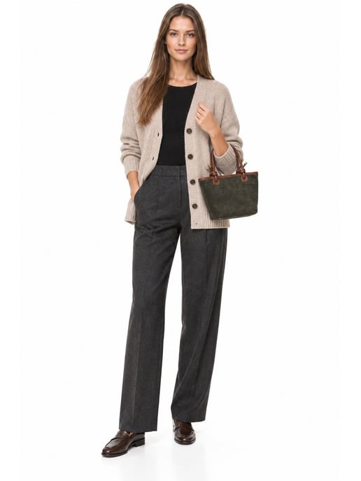 Luisa Vannini Grün Rindsledertasche - Image 6