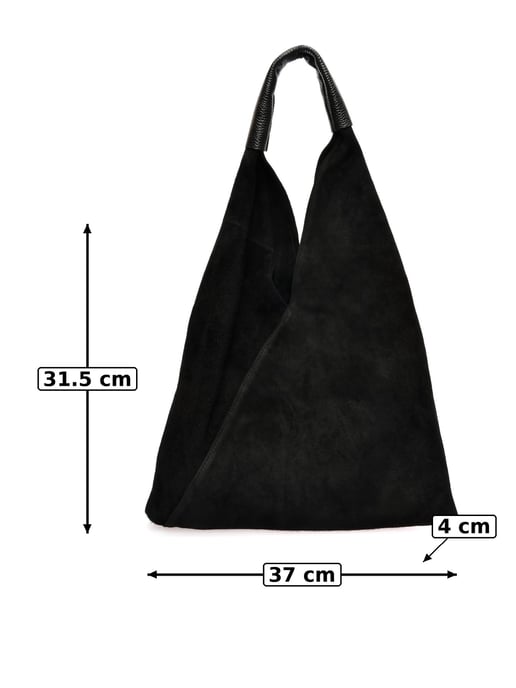 Anna Luchini Schwarz Rindsledertasche - Image 6