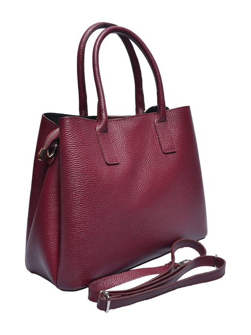 Anna Luchini Weinfarbe Rindsledertasche - Image 2
