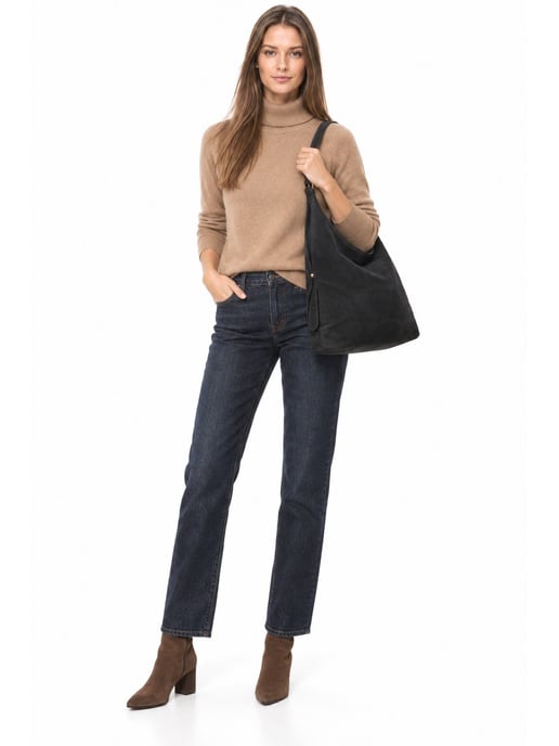 Luisa Vannini Schwarz Rindsledertasche - Image 6