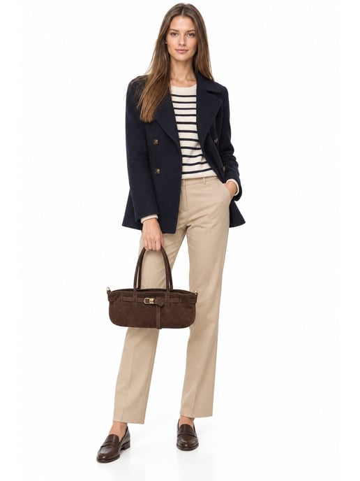 Luisa Vannini Zweifarbig Rindsledertasche - Image 6