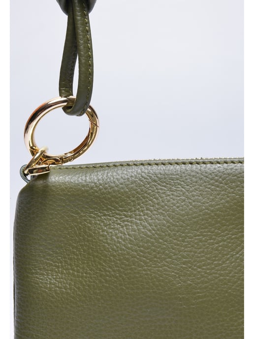 Anna Luchini Khaki Rindsledertasche - Image 3